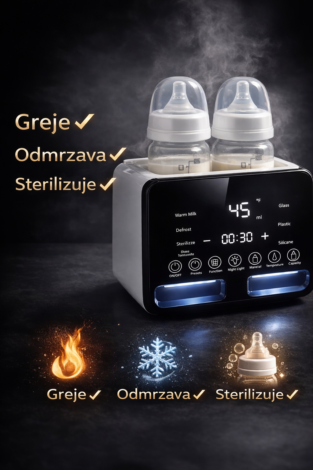grejač za 2 flašice